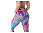 Leggings et top de sport, motifs abstraits colorés.