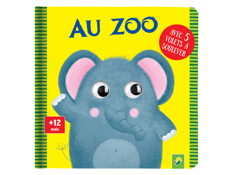 Livre enfant Au Zoo avec 5 volets à soulever.