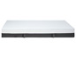 Un matelas gris avec un dessus blanc.