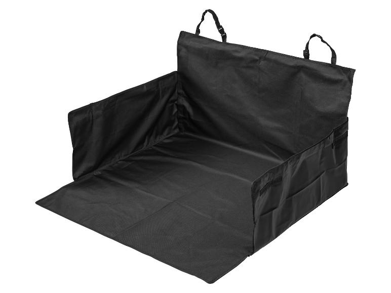 Protection de coffre de voiture noire, dépliée