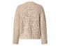 Pull tricoté beige à manches longues, vue de dos.