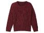 Pull bordeaux en tricot torsadé