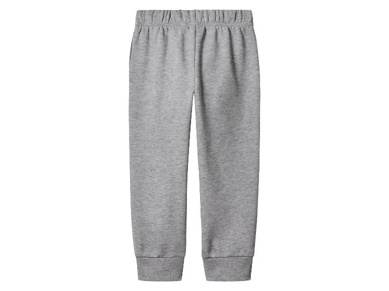 Pantalon de survêtement gris uni avec taille élastique et chevilles resserrées