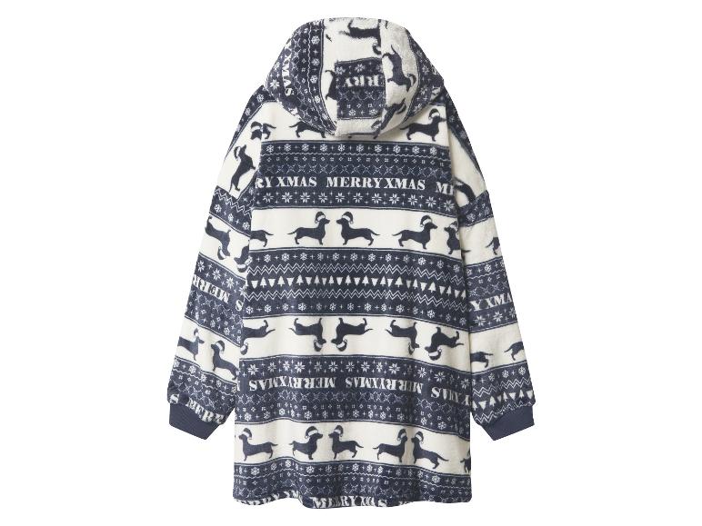 Couverture à capuche de Noël avec motif teckel et inscription 