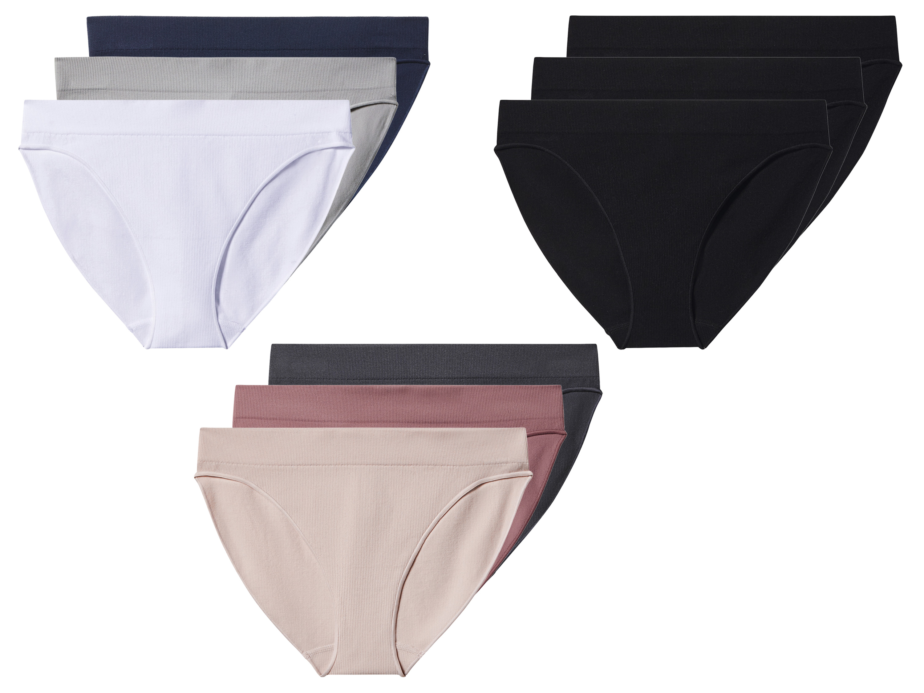 esmara® Lot de 3 culottes côtelées femme