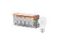 Paquet de cinq ampoules LED et une ampoule avec étiquette énergétique, 8W, 806lm, blanc chaud