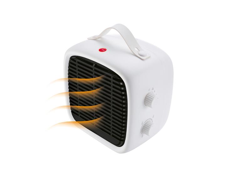 Radiateur électrique portable blanc avec flux d'air chaud