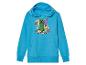 Sweat-shirt à capuche bleu Minecraft pour enfant, style rétro.