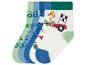 Lot de 4 paires de chaussettes pour enfants avec motifs de voitures de course et d'outils