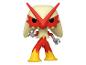 Figurine de collection d'un personnage de jeu vidéo avec corps rouge et pieds jaunes