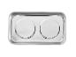Plateau en acier inoxydable avec deux cavités