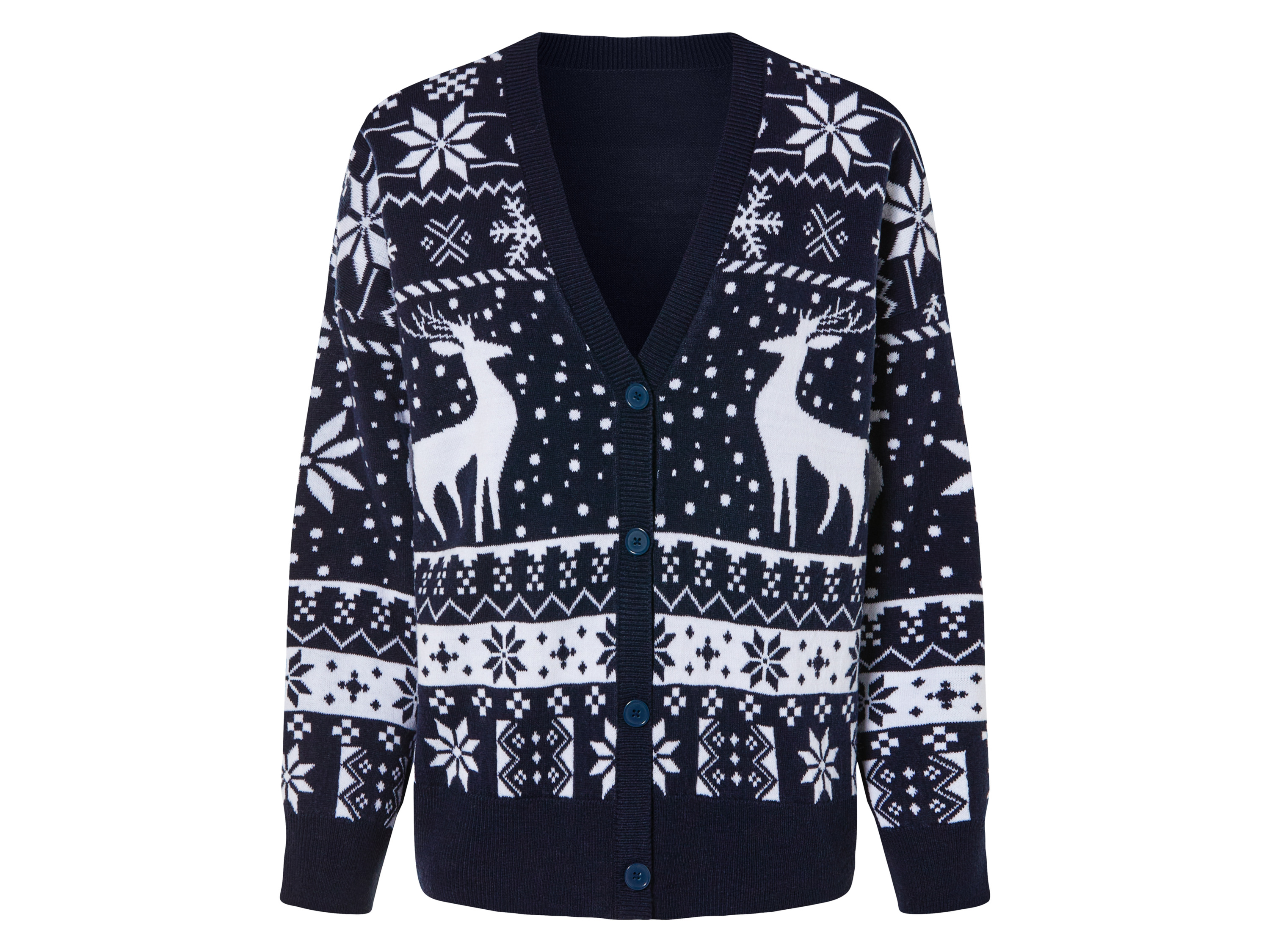 esmara® Gilet motif de noël femme (bleu foncé, S(34/36))