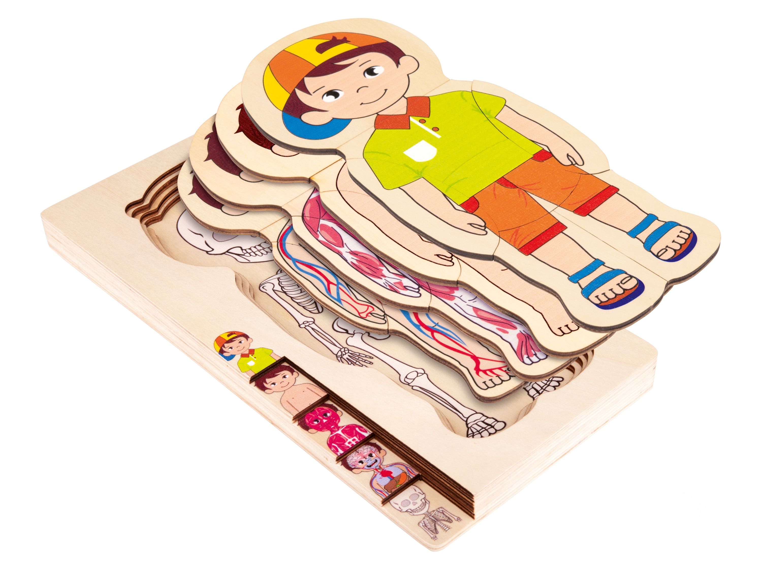 Playtive Jeu en bois (puzzle anatomie garçon)