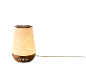 Diffuseur d'arômes en bois et tissu avec éclairage et boutons de commande
