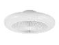 Ventilateur de plafond rond blanc avec éclairage intégré