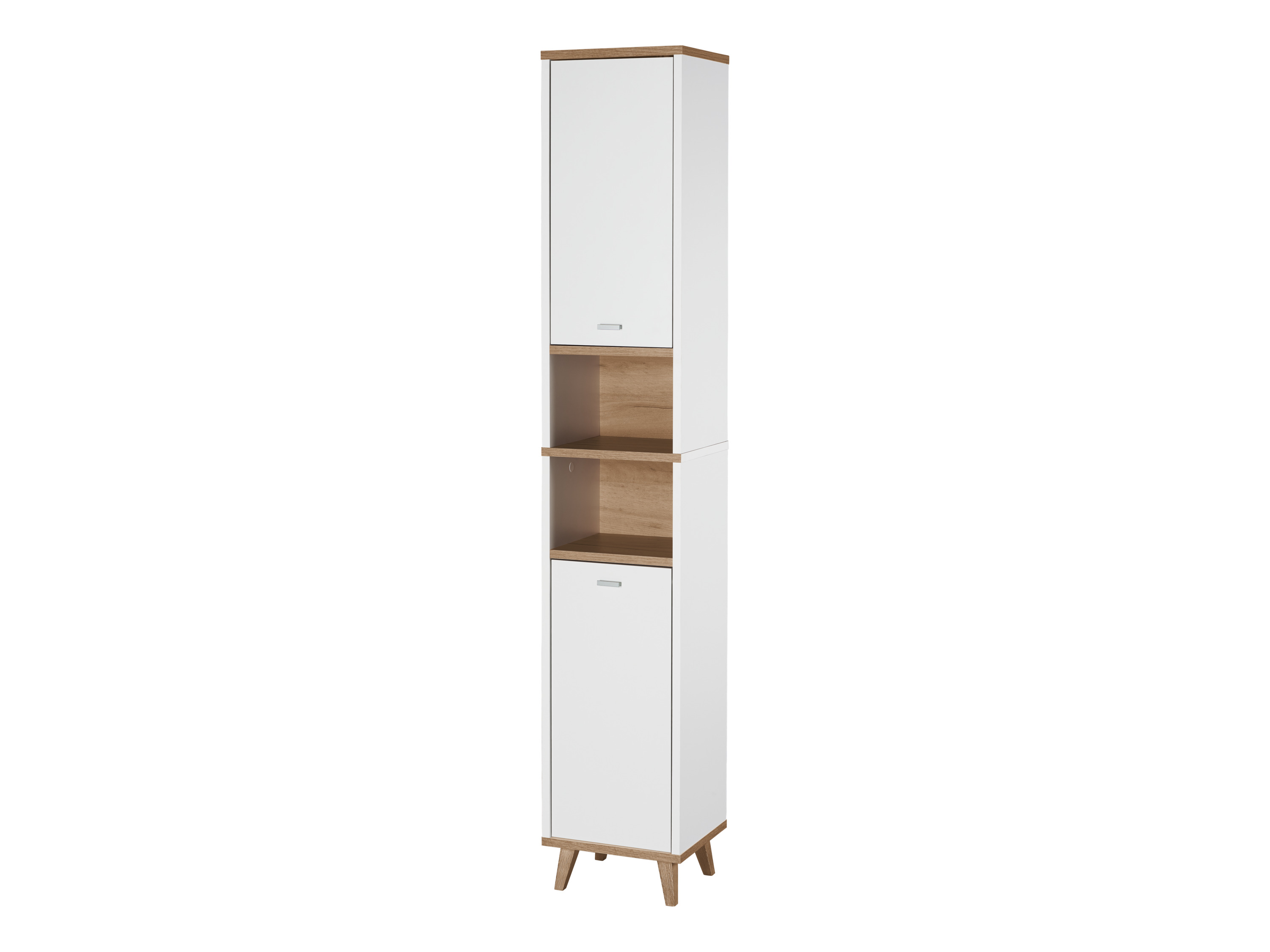 LIVARNO home Colonne de salle de bains Corfu, 32 x 180 x 28 cm, blanche/imitation chêne