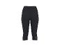 Legging de sport capri noir pour femme avec détails réfléchissants.