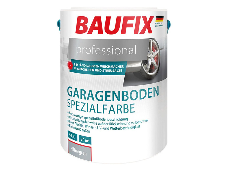 Peinture pour sol de garage Baufix, professionnelle, résistante aux plastifiants.