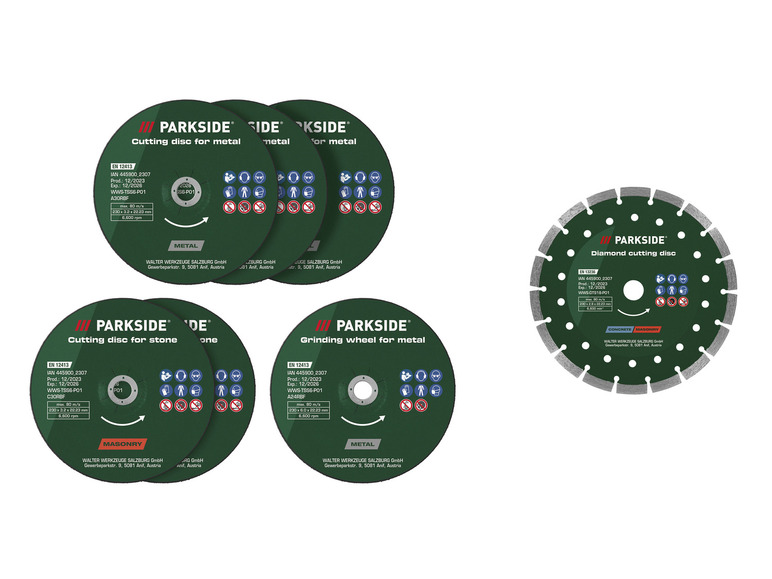 Aller en mode plein écran : PARKSIDE® Kit de disques à tronçonner ou ébavurer ou Disque à tronçonner diamanté, Ø 230 mm - Image 1