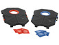 Deux jeux de beanbags Play-Hive avec des sacs rouges et bleus