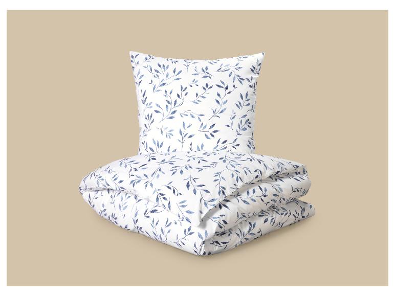 Parure de lit avec motif végétal bleu