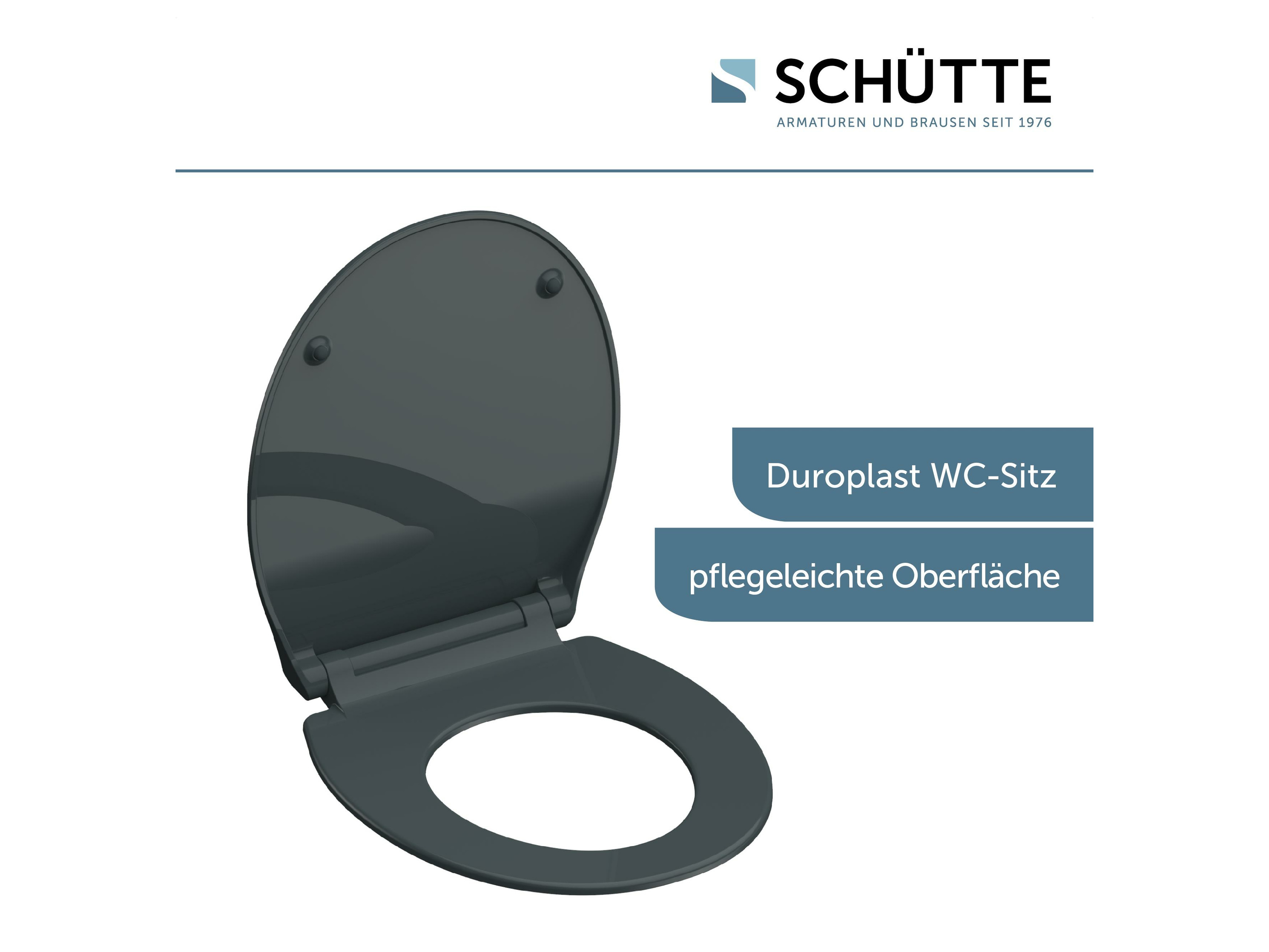 Schütte Abattant WC SLIM, avec fermeture en douceur anthracite - vue 3
