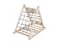 Structure d'escalade en bois avec filet de corde pour enfants
