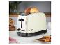 Un grille-pain Russell Hobbs crème avec deux toasts.