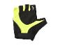 Gants de vélo courts, noir et jaune fluo.