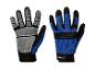 Gants de travail Parkside gris et bleu.