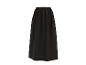 Jupe longue plissée noire pour femme avec taille élastique