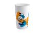 Gobelet en plastique avec Donald Duck, design coloré.