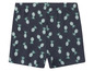 Short bleu marine à imprimé ananas.