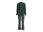 Pyjama pour femme vert foncé avec motifs de Noël, vue arrière