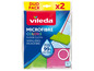 Deux serpillières en microfibre Vileda de couleurs