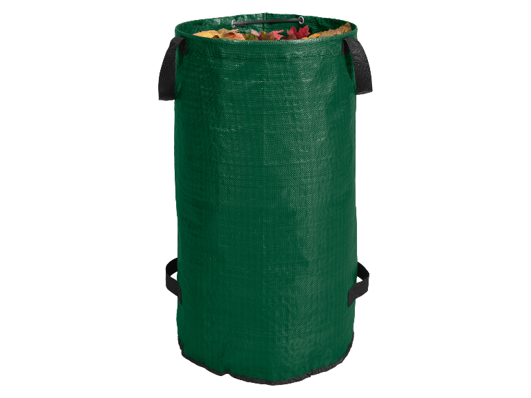 Sac de jardin vert pour feuilles et déchets.