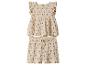Robe et short beiges à imprimé floral pour enfants.