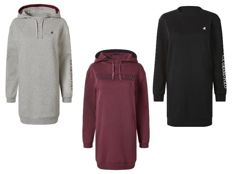 Trois robes sweat à capuche U.S. Grand Polo en gris, bordeaux et noir