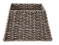 Panier de rangement rectangulaire en imitation rotin gris.