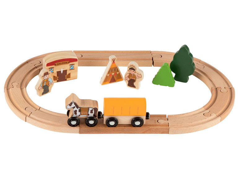 Aller en mode plein écran : Playtive Kit ferroviaire en bois, 18 pièces - Image 12