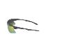 Lunettes de soleil avec une monture noire et des verres miroirs verts