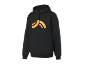 Sweat à capuche noir avec logo orange