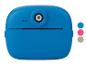 Appareil photo bleu pour enfants avec imprimante intégrée et options de couleur.