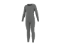 Ensemble de sous-vêtements thermiques gris à manches longues et leggings