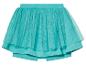 Jupe turquoise à deux couches : tulle et coton.