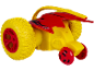 Voiture jouet pour enfants jaune et rouge avec de grandes roues