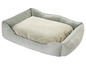 Un lit pour chien gris avec un coussin de ZooFar.