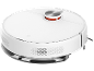 Robot aspirateur blanc avec capteur de navigation laser