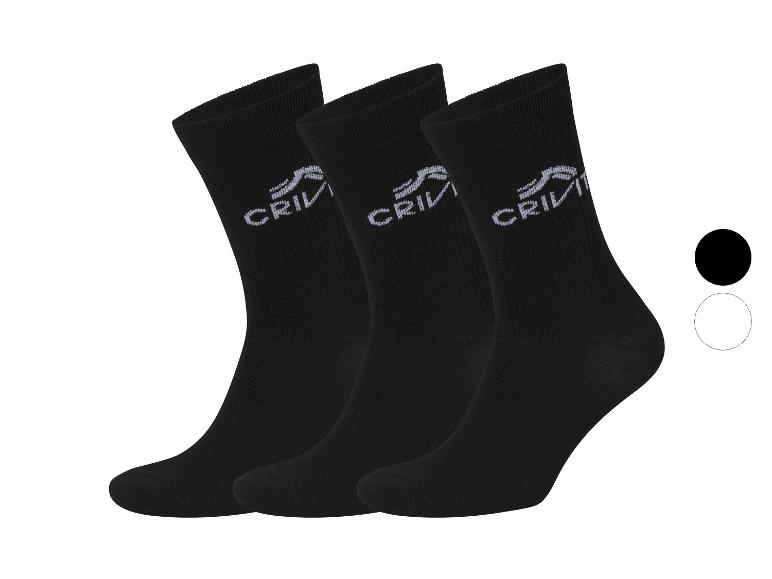 Trois paires de chaussettes noires Crivit.