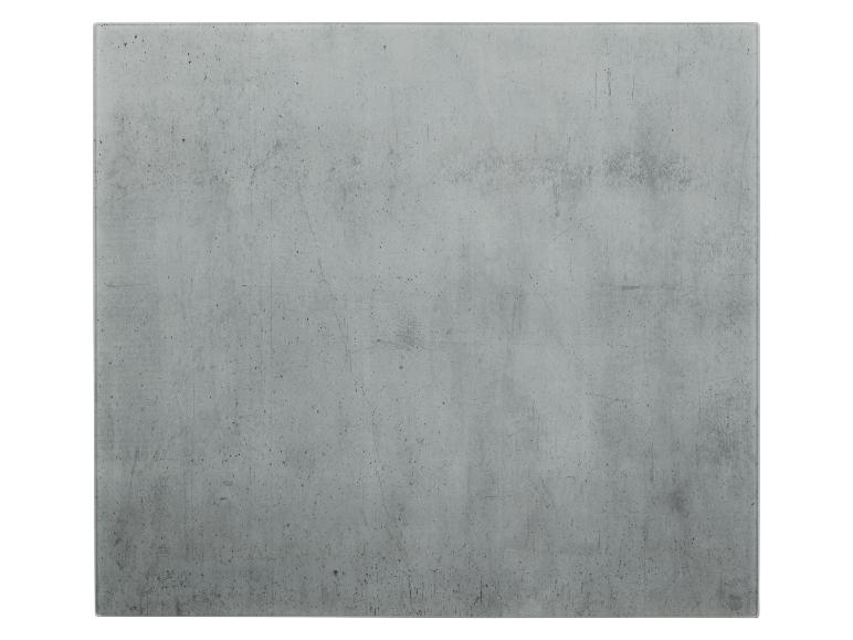 Plateau de table imitation béton gris.